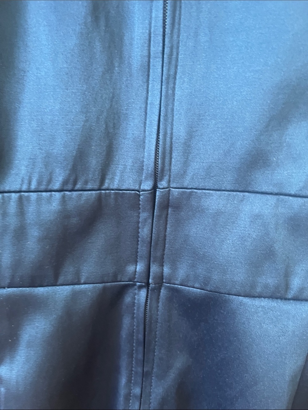 BCX Navy Satin Tiered Sheath Dress - Size 11 - Picture 11 of 11